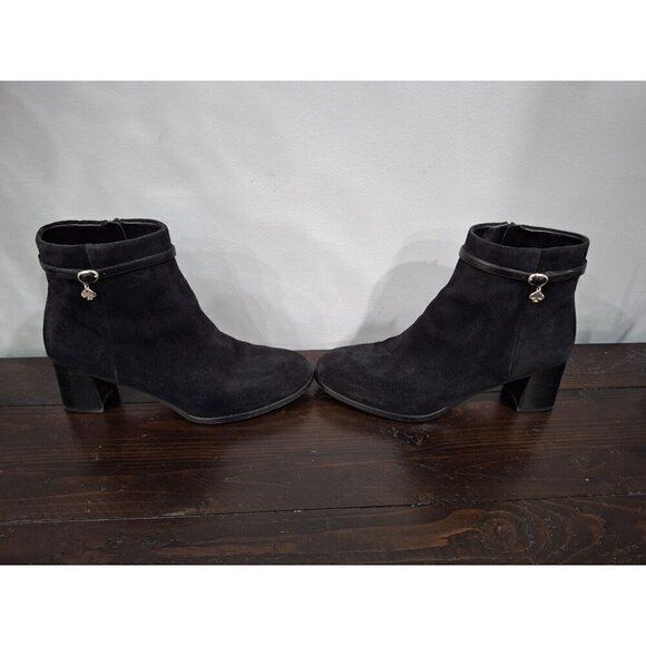 Kate Spade New York Madison  Black Suede Leather Booties/Pre-owned, Sz. 9B EUC - Picture 4 of 12